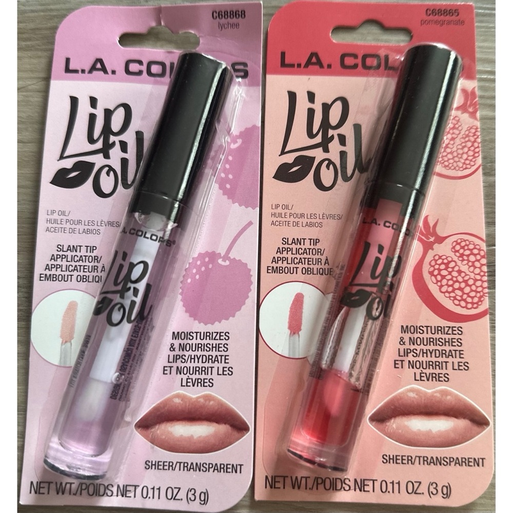 🆕 L.A. COLORS Set Of 2 Lip Oils